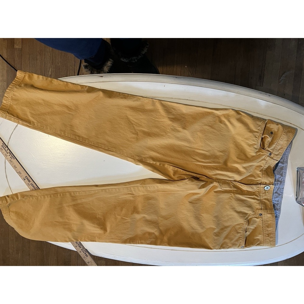 Columbia Mens 34x30 Mustard Outdoor Hiking Pants Straight Leg Utility Cotton